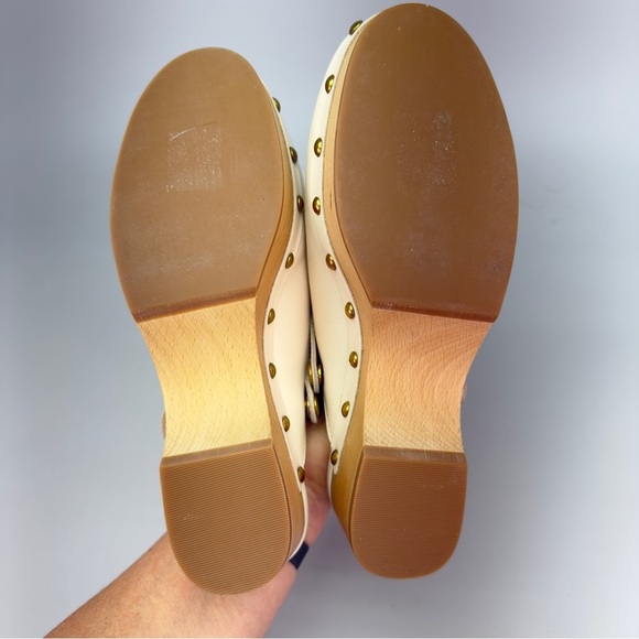 NWOT J. Crew Leather Studded Convertible Platform Clogs - Picture 14 of 15